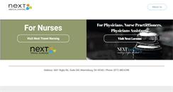 Desktop Screenshot of nextmedicalstaffing.com