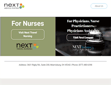 Tablet Screenshot of nextmedicalstaffing.com